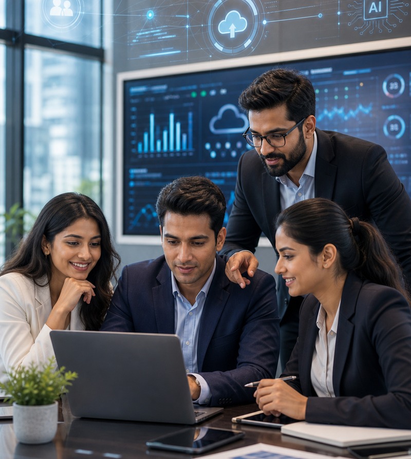 EDL Technologies team collaborating on AI and digital transformation services